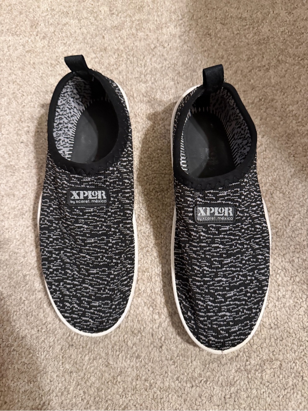 XPLOR Black & White Slip-On Water Shoes